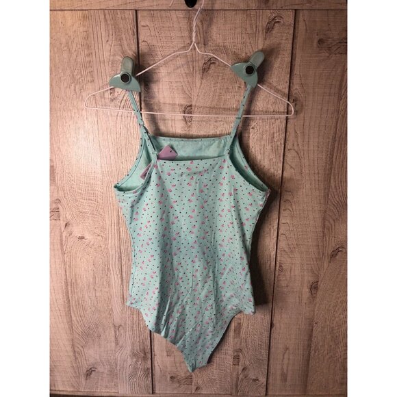 Womens Wild Fable Cami Bodysuit Aqua Blue Pink Floral Size Small. - Picture 2 of 5